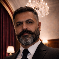 Single Iranian man in London, UK, United Kingdom