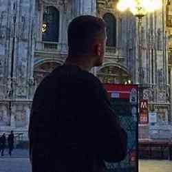 Single Albanian man in Berat, Qarku i Beratit, Albania