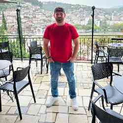 Single Albanian man in Berat, Albania, Albania
