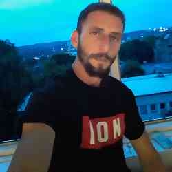 Single Albanian man in Elbasan, Shqipëria, Albania