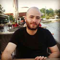 Single Albanian man in Tirana, Arnavutluk, Albania